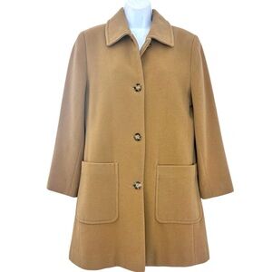 Pendleton Vintage Cashmere Wool Pea Coat Camel Womens Size 8P USA